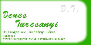denes turcsanyi business card